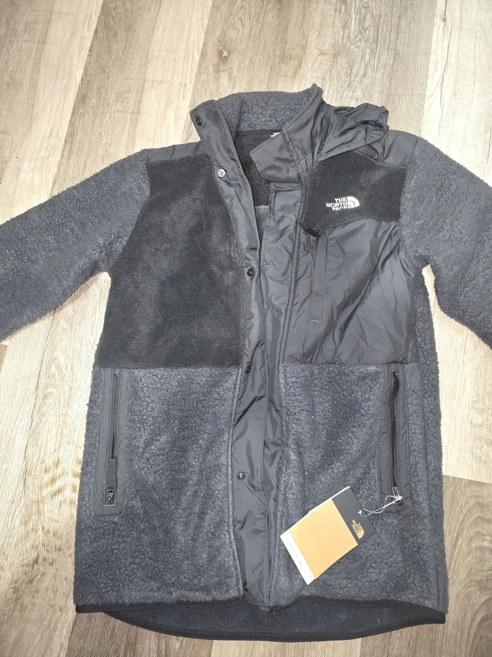 The North Face Boys Dark Gray Sherpa Jacket